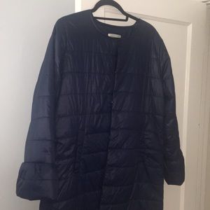 Patty Kim Lightweight Ruffled Sleeve Coat